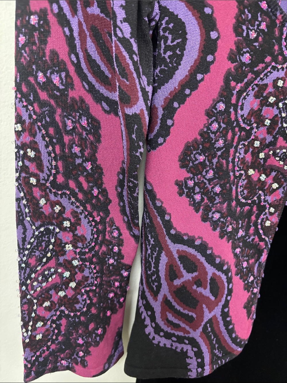 Betsey Johnson Black Slip Dress with Pink & Purple Lace Accent - Picture 15 of 16
